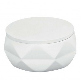 Βάζο Για Βαμβάκι Crackle Jar 8046 10,5x6,0cm White Kleine Wolke WHITE