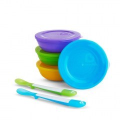 Φαγητοδοχεία Βρεφικά Με Κουταλάκια Love-A-Bowls (Σετ 6τμχ) 192ml Multi Munchkin