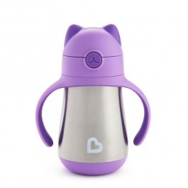 Παγούρι - Θερμός Παιδικό Με Καλαμάκι Cool Cat 237ml Purple Munchkin PURPLE