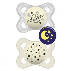 Pacifiers Original Night 110SU (Set 2pcs) 2-6 Month Light Grey Mam
