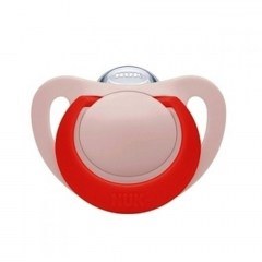 Πιπίλα Ορθοδοντική Σιλικόνης Star 10739760 18-36 Μηνών Με Θήκη Pink Nuk