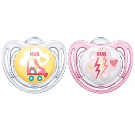 Orthodontic Silicone Pacifiers Freestyle 10736127 (Set 2pcs) 18-36 Month Pink Nuk PINK