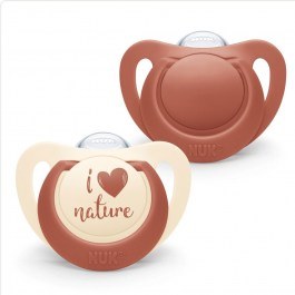 Orthodontic Silicone Pacifiers Nature 10736808 (Set 2pcs) 18-36 Month Red Nuk RED