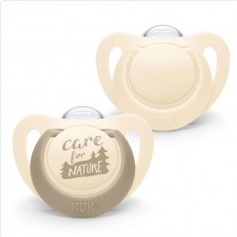 Orthodontic Silicone Pacifiers Nature 10736808 (Set 2pcs) 18-36 Month White Nuk WHITE