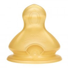 Nipple Latex 10713256 For Baby Bottle First Choice Plus Medium 6-18 Month Natural Nuk