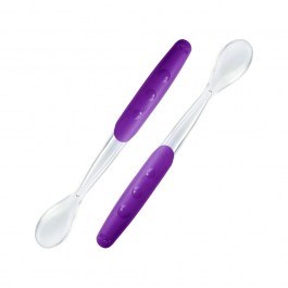 Κουταλάκια Βρεφικά Σιλικόνης Easy Learning 10255065 (Σετ 2τμχ) Purple Nuk PURPLE