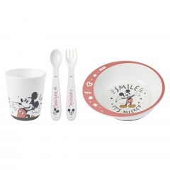 Βρεφικό Σετ Φαγητού Disney Mickey 10225015 (Σετ 4τμχ) 6 Μηνών + White-Red Nuk