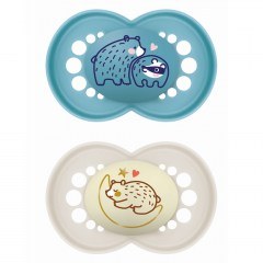 Πιπίλες Day & Night - Boy 174SBc Με Θηλή Σιλικόνης Skin Soft 6-16 Μηνών Blue Mam