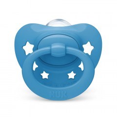 Πιπίλα Ορθοδοντική Σιλικόνης Signature 10739703 18-36 Μηνών Με Θήκη Blue Nuk