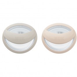 Πιπίλα Σιλικόνης Mommy Feel Με Θήκη 10730862 0-9 Μηνών (Σετ 2τμχ) Grey-Beige Nuk GREY-BEIGE