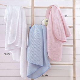 Κουβέρτα Βρεφική Πικέ Sweety Ροζ Ρυθμός PINK