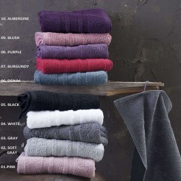 Πετσέτες Σετ 5τμχ. Πενιέ Laura 02 Soft Grey Ρυθμός LIGHT GREY