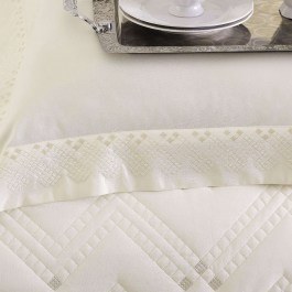 Κουβερλί Lizzie Σετ 3τεμ. Ecru Ρυθμός ECRU