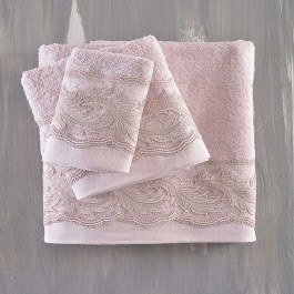 Πετσέτες Σετ 3τμχ Anika Pink Ρυθμός PINK