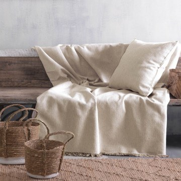 Decorative Pillowcase Luna Beige Rythmos