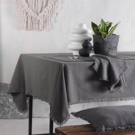 Τραπεζομάντηλο Merit Grey Ρυθμός Grey