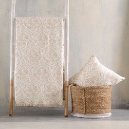 Throw Medallion Ecru Beige Rythmos ECRU-BEIGE