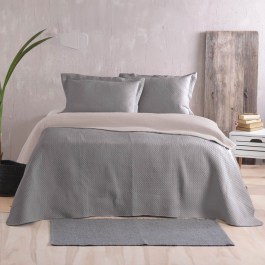 Κουβερλί Allure 02 Double Face (Σετ 2τμχ) Grey-Beige Ρυθμός GREY-BEIGE