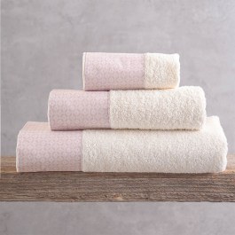 Towels Sinclair (Set 3pcs) Ecru-Pink Rythmos PINK-ECRU