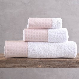 Towels Sinclair (Set 3pcs) White-Pink Rythmos WHITE-PINK