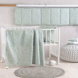 Baby Cot Bumper Blaze Green Rythmos GREEN