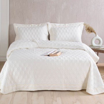 Bedspread Erynn Με Bedsheets (Set 7pcs) Ecru Rythmos