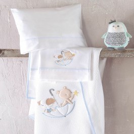 Σεντόνια Βρεφικά Με Κέντημα Umbrella Flight (Σετ 3τμχ) Ciel Ρυθμός CIEL