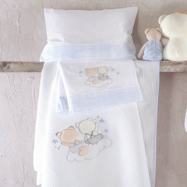 Baby Bedsheets With Embroidery Flannel Bye Bye (Set 3pcs) Ciel Rythmos CIEL