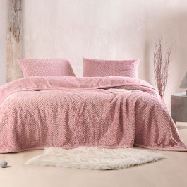 Κουβέρτα Bliss Με Μαξιλαροθήκες (Σετ 3τμχ) Pink Ρυθμός PINK