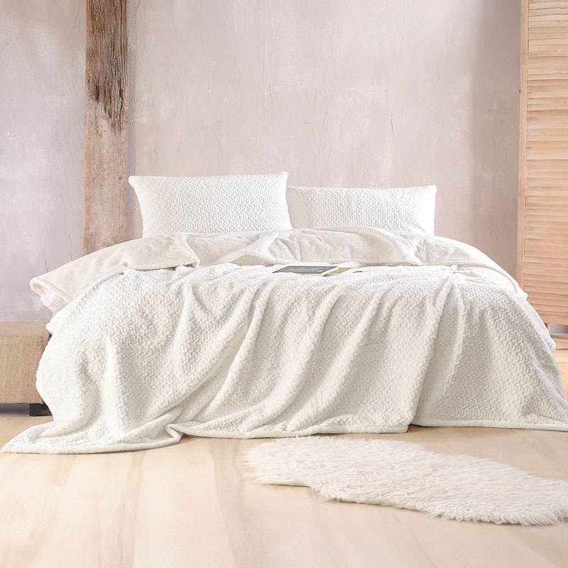 Κουβέρτα Bliss Με Μαξιλαροθήκες (Σετ 3τμχ) White Ρυθμός