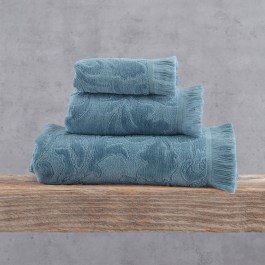 Πετσέτες Sienna Σε Κουτί (Σετ 3τμχ) Denim Ρυθμός DENIM