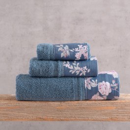 Towels Springtime In Box (Set 3pcs) Denim-Dark Blue Rythmos DARK BLUE