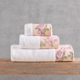 Towels Springtime (Set 3pcs) White-Pink Rythmos WHITE-PINK