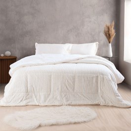 Κουβερτοπάπλωμα Etoile Γούνινο Διπλής Όψης White Ρυθμός WHITE