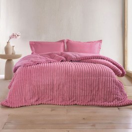 Κουβερτοπάπλωμα Butter Γούνινο Διπλής Όψης Pink Ρυθμός PINK
