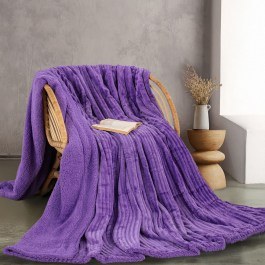 Blanket Jollein With Sherpa Purple Rythmos PURPLE