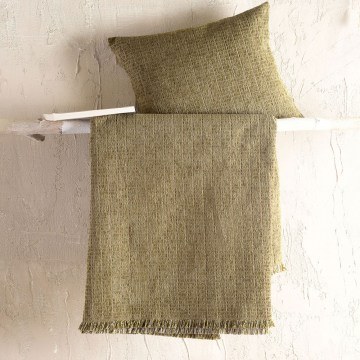 Throw Corvet Olive Rythmos