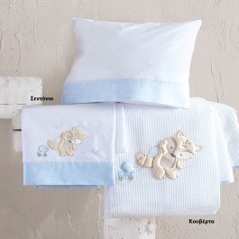 Κουβέρτα Βρεφική Fox Με Κέντημα Πικέ Ciel Ρυθμός CIEL