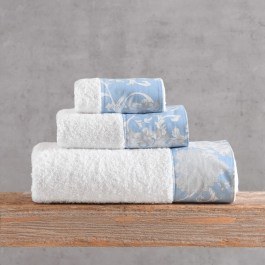 Towels Candince In Box (Set 3pcs) White-Blue Rythmos WHITE-BLUE