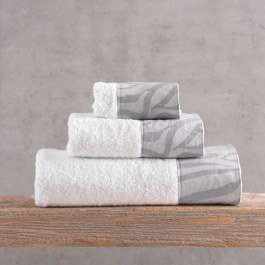 Towels Trisha (Set 3pcs) White-Grey Rythmos WHITE-GREY