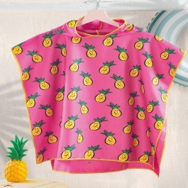 Children's Beach Poncho Tika Fuchsia Rythmos FUCHSIA