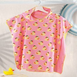 Children's Beach Poncho Duck Pink Rythmos PINK
