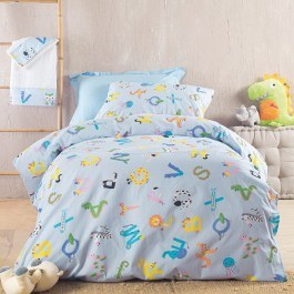 Children's Pillowcases Letterland (Σετ 2τμχ) Blue Rythmos BLUE