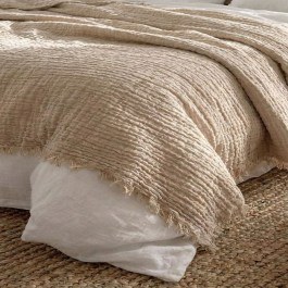 Κουβέρτα Aether Μουσελίνα Beige Ρυθμός BEIGE