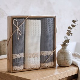 Kitchen Towel Set Pike Boxed (Set of 3) Royal Blue Rythmos BLUE