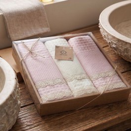 Kitchen Towel Set Pike Boxed (Set of 3) Powder Rythmos POWDER