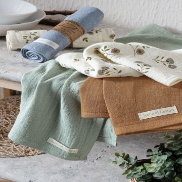Kitchen Towel Set Natural Flower (Set of 5) Multi Rythmos
