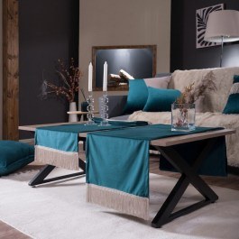 Runner Velvet 13 Turquise Teoran TURKUAZ