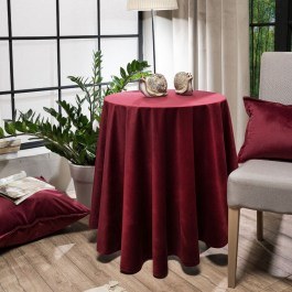 Round Tablecloth Velvet 10 Bordo Teoran BORDO