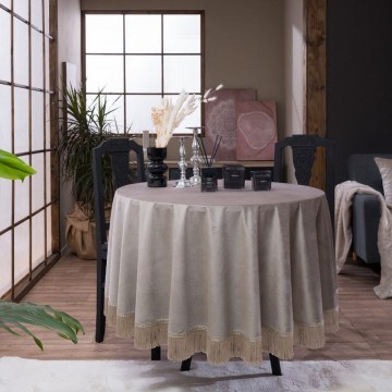 Ροτόντα Με Κρόσσι Velvet 07 Taupe Teoran